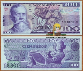 Мексика 100 песо 1982 UNC Серия VF