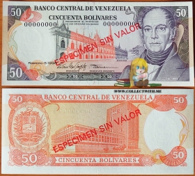 Венесуэла 50 боливаров 5 фев. 1998 UNC Образец