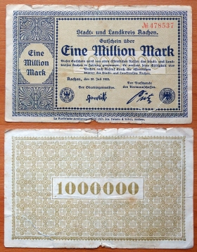 Германия 1 000 000 марок 1923 Аахен