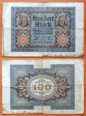 Германия 100 марок 1920 F P-69a (2)
