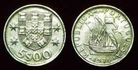Португалия 5 эскудо 1976