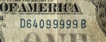 USA 1 Dollar 1928 А s/n 64099999