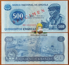 Ангола 500 кванза 1976 Образец UNC