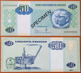Ангола 50 кванза 1999 aUNC Образец (2)