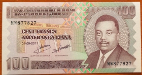Бурунди 100 франков 2011 UNC
