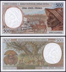 Камерун 500 франков 1993 UNC Р-201E-a