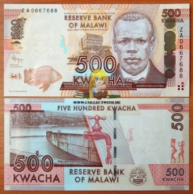 Малави 500 квача 2012 UNC Замещенка