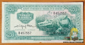 Руанда - Бурунди 20 франков 1960 F