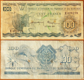 Руанда - Бурунди 100 франков 1960 (1)
