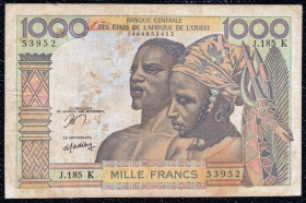 Сенегал 1000 франков 1959-1965 VF