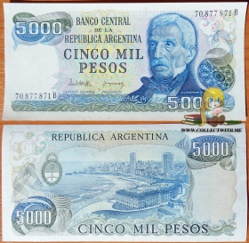Аргентина 5000 песо 1977 UNC P-305b