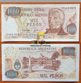 Аргентина 1000 песо 1976-1983 UNC P-304c