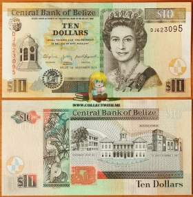 Белиз 10 долларов 2011 UNC