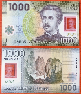 Чили 1000 песо 2012 UNC