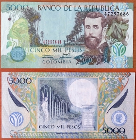 Колумбия 5000 песо 2010 XF