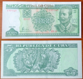 Куба 5 песо 2006 UNC