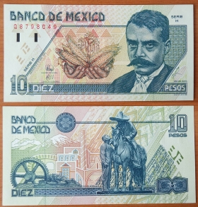 Мексика 10 песо 1994 aUNC/UNC