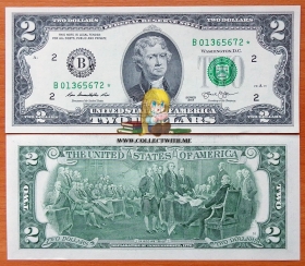 США 2 доллара 2013 UNC Замещенка Нью-Йорк