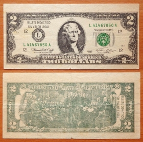 США 2 Доллара 1976 - Учебное пособие VF