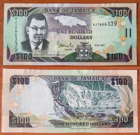 Ямайка 100 долларов 2007 UNC