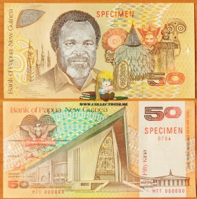 Папуа Новая Гвинея 50 кина 1989 Образец UNC