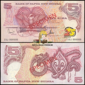 Папуа - Новая Гвинея 5 кина 2000 Образец UNC