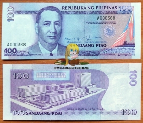 Филиппины 100 писо 1987 UNC A000368