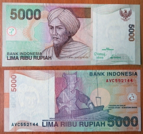 Индонезия 5000 рупий 2011 aUNC