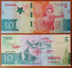 Индонезия Демонстрационная банкнота Образец 2015