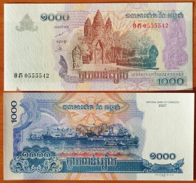 Камбоджа 1000 риэлей 2014 UNC