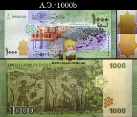 Сирия 1000 фунтов 2013 UNC А.Э.-1000b