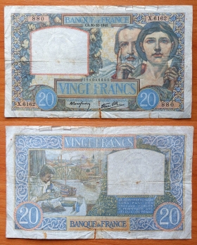 Франция 20 франков 30.10. 1941 P-92b