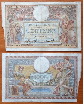 Франция 100 франков 18.5. 1933 P-78c