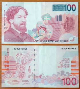 Бельгия 100 франков 1995 XF