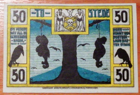 Германия антисемитский нотгельд 50 пфенингов 1921 UNC