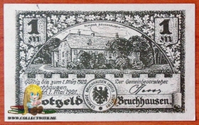 Германия 1 марка 1921 UNC Bruchhausen