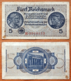 Германия 5 марок 1940-1945 VF R-138a