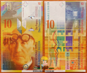 Швейцария 10 франков 2006 UNC- P-67b3