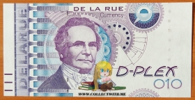 Великобритания Рекламная банкнота De la Rue D-Plex 010 UNC