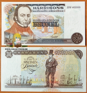 Великобритания Рекламная банкнота Harrisons Brunel UNC