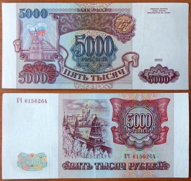 Россия 5000 рублей 1993 VF (3)