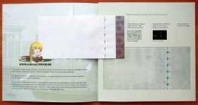 Россия Гознак бумага с водяным знаком 2002 UNC в буклете