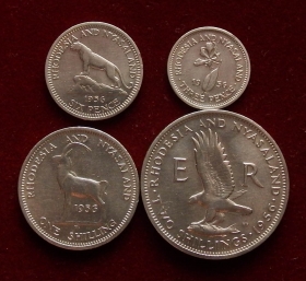 Родезия и Ньясаленд 6 монет 1956