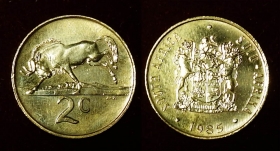 ЮАР Южная Африка 2 цента 1985