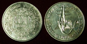 Западная Африка 100 франков 1968