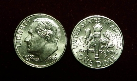 США 10 центов (дайм) 1999 P