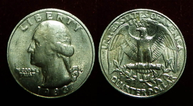 США 25 центов (квотер) 1983 P