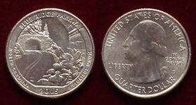США 25 центов 2015 D Северная Каролина