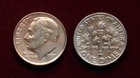 США 10 центов 1997 P XF\aUNC
