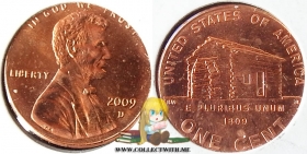 США 1 цент 2009 D BU